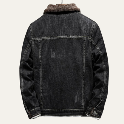Warm Insulated Denim Jacket for Men
