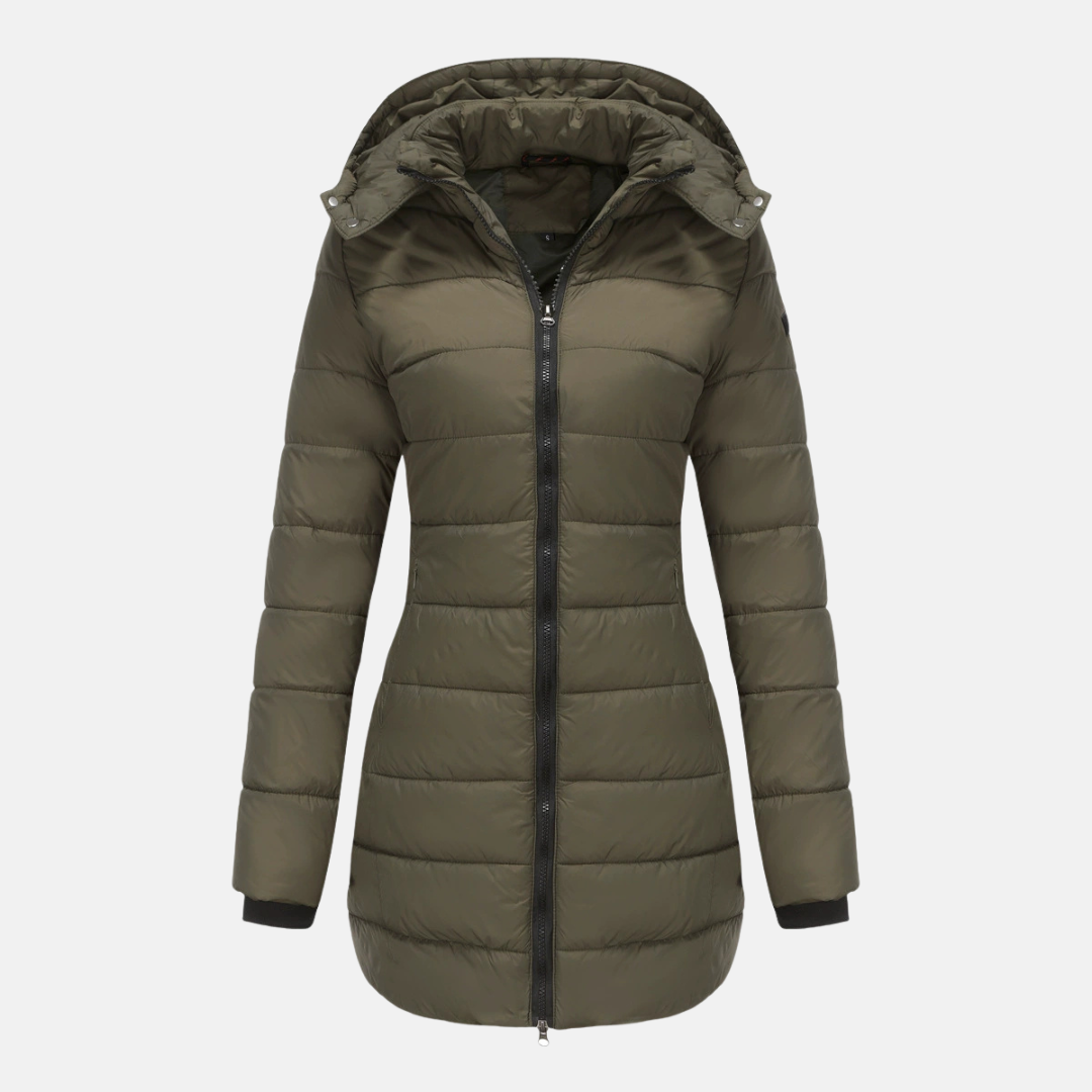 Warm Women's Padded Jacket with Hood