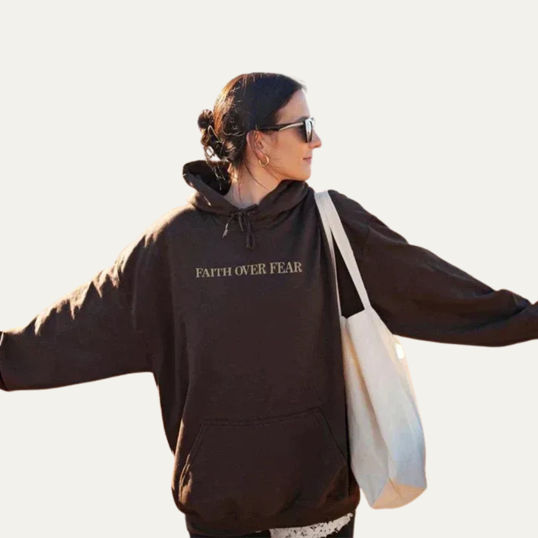 Spiritual Quote Graphic Hooded Sweatshirt
