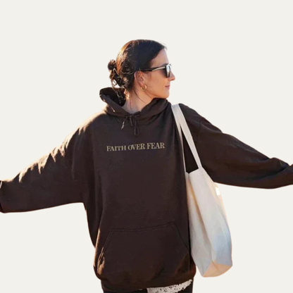Spiritual Quote Graphic Hooded Sweatshirt