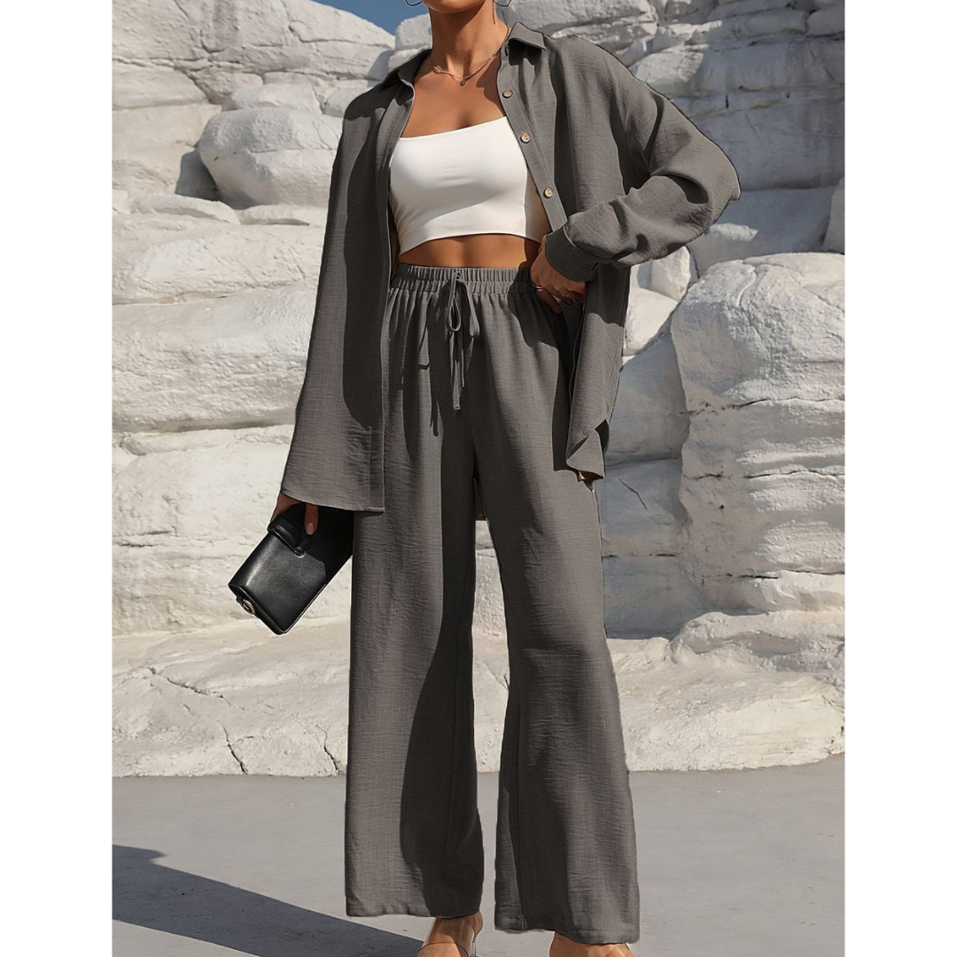 Soft Cotton Long Sleeve Top and Pant Set