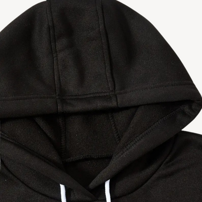 Fashionable Contrast Hooded Sweatshirt