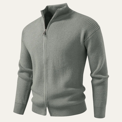 Warm Men's Knitted Crew Neck Cardigan Sweater