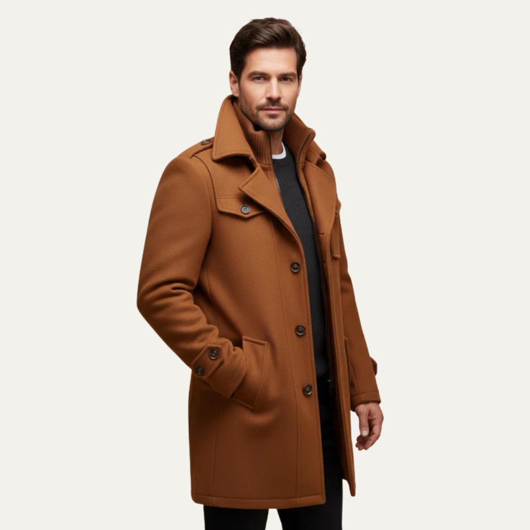 Warm Waterproof Parka Style Long Coat for Men