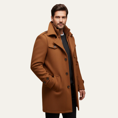 Warm Waterproof Parka Style Long Coat for Men