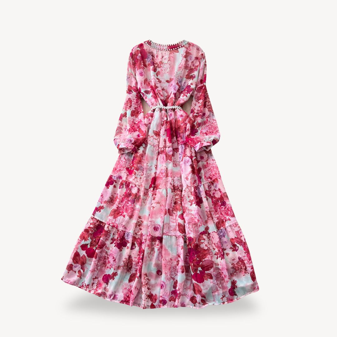 Ladies Pretty Floral Floor Length Dress