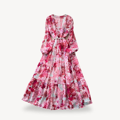 Ladies Pretty Floral Floor Length Dress