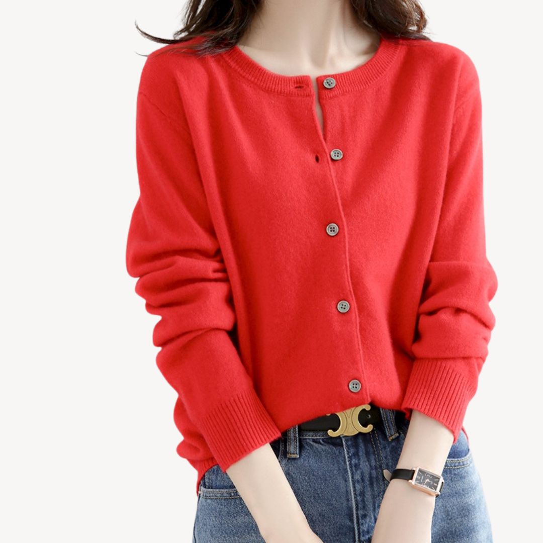 Ladies Soft Open Cardigan Sweater