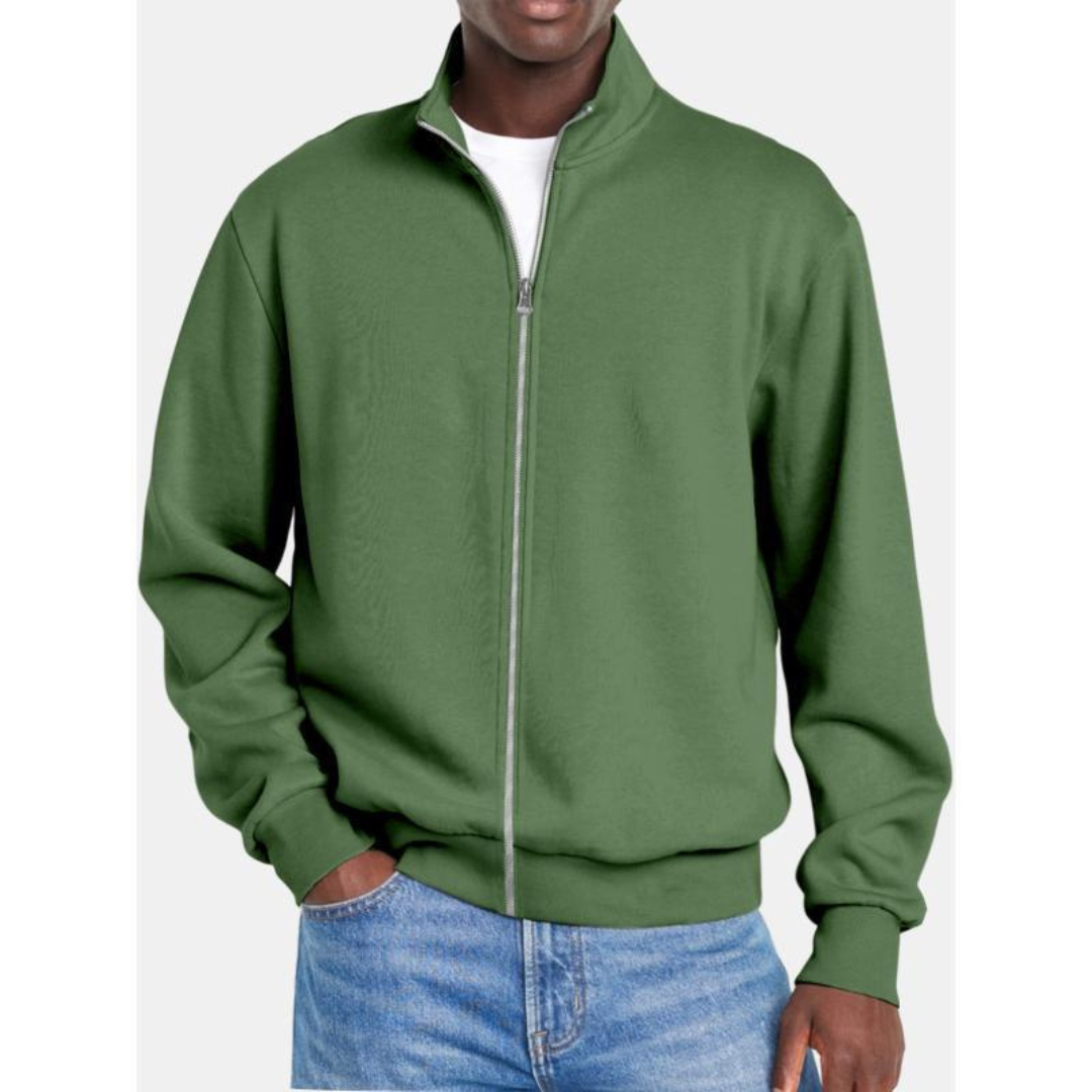 Relaxed Fit Mens Zip Up Jacket