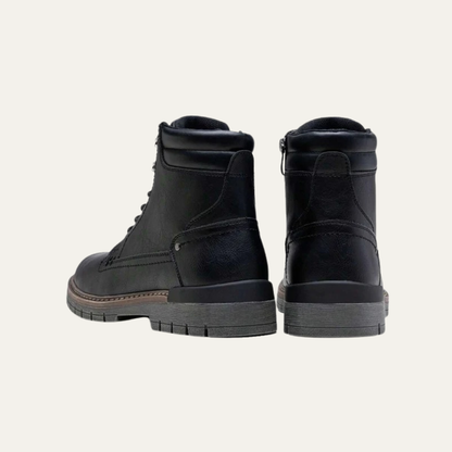 Tough Tactical Lace Up Ankle Boots with Rubber Sole