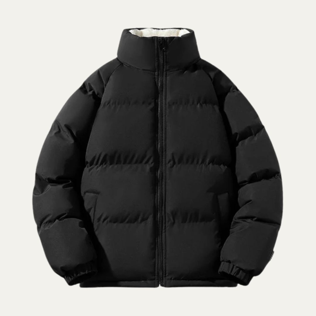 Warm Reversible Fleece Lined Puffer Coat