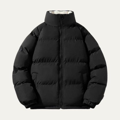 Warm Reversible Fleece Lined Puffer Coat