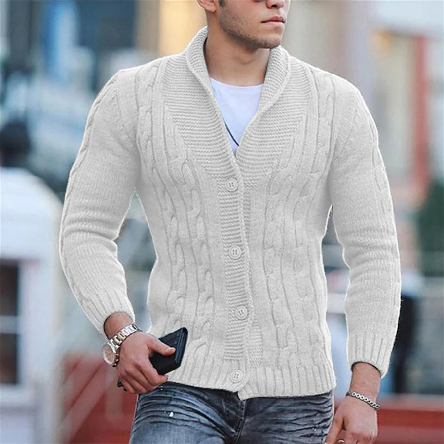 Soft Warm Mens Casual Cardigan Sweater