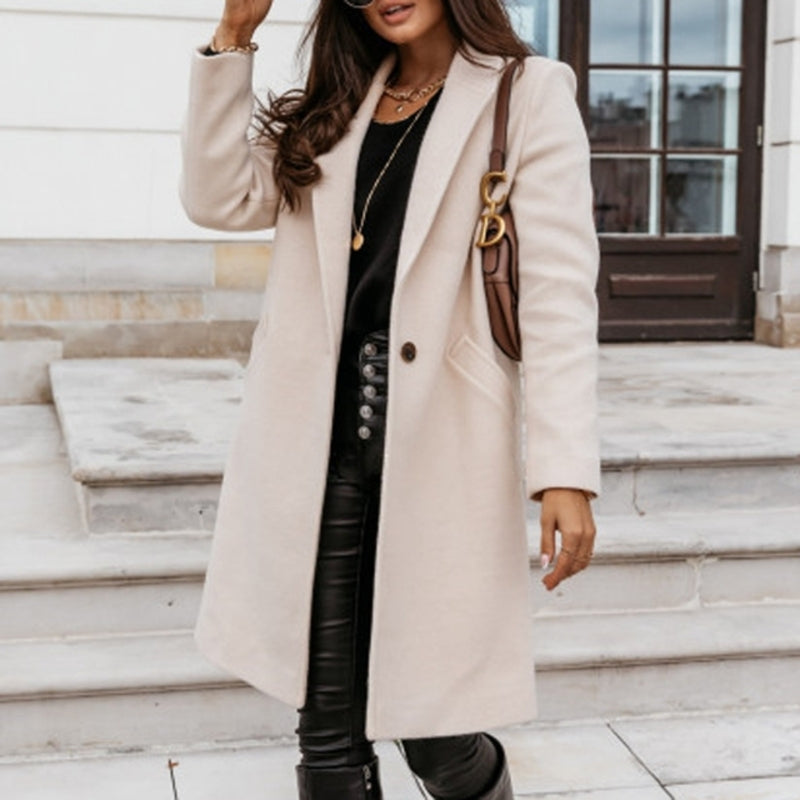 Timeless Ladies Raincoat with Button Down Front