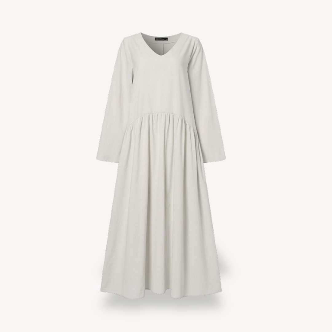 Relaxed Fit V Neck Maxi Dress for Women