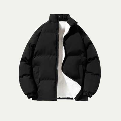 Men's Warm Fleece Lined Puffer Coat - OutfitLondon