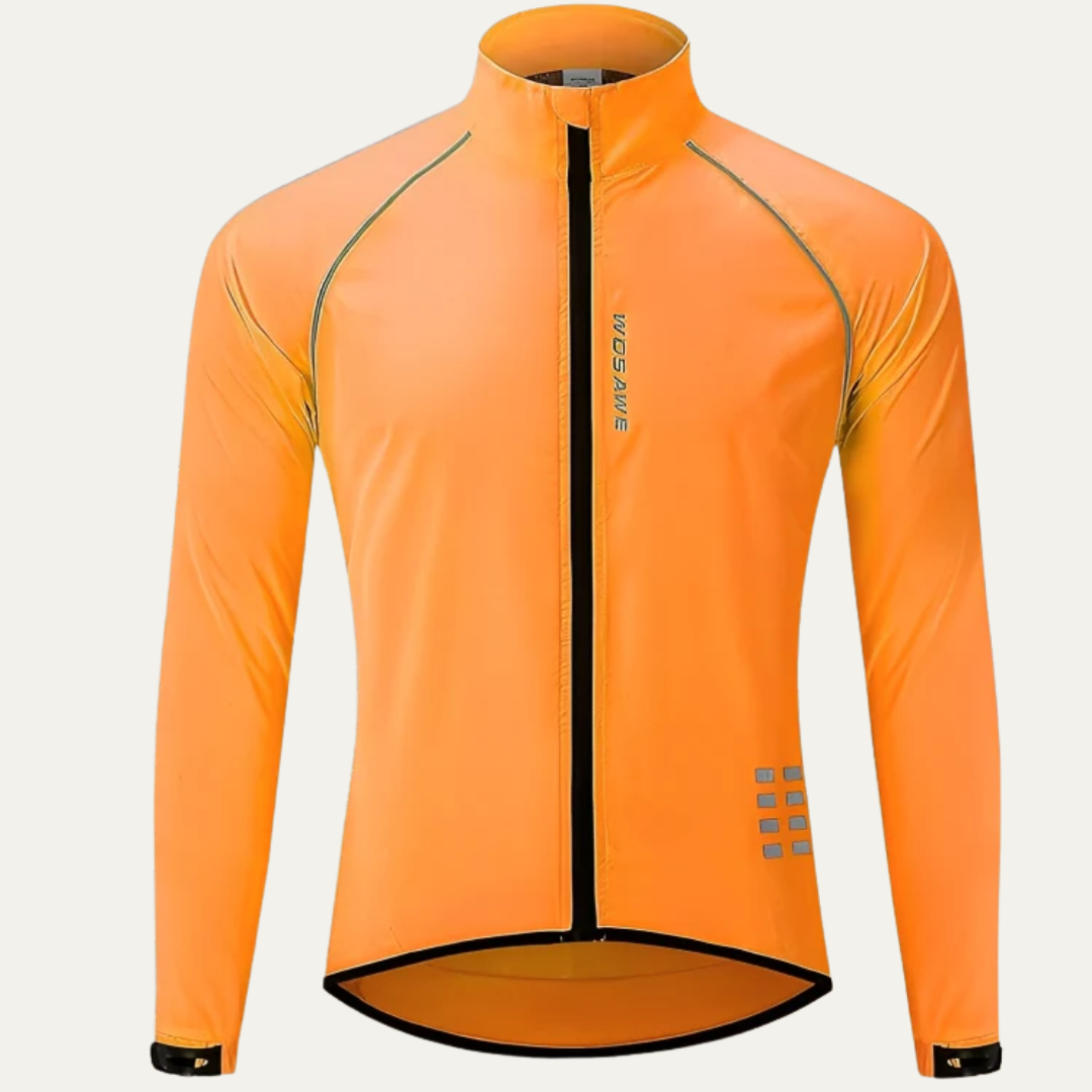 Men's Visibility High Neck Full Zip Bike Jacket
