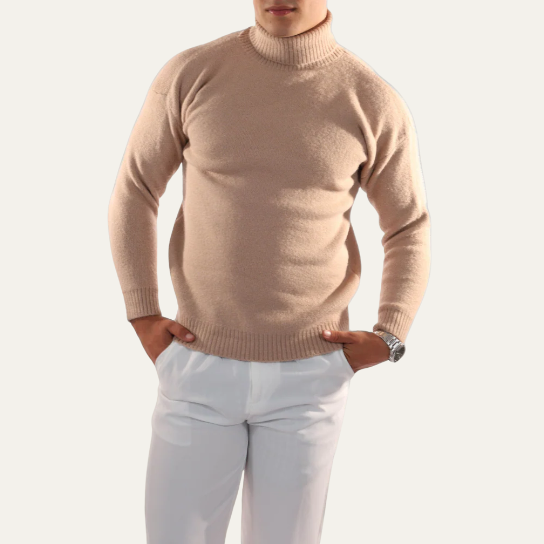 Soft Men's Large Turtleneck Jumper Sweater