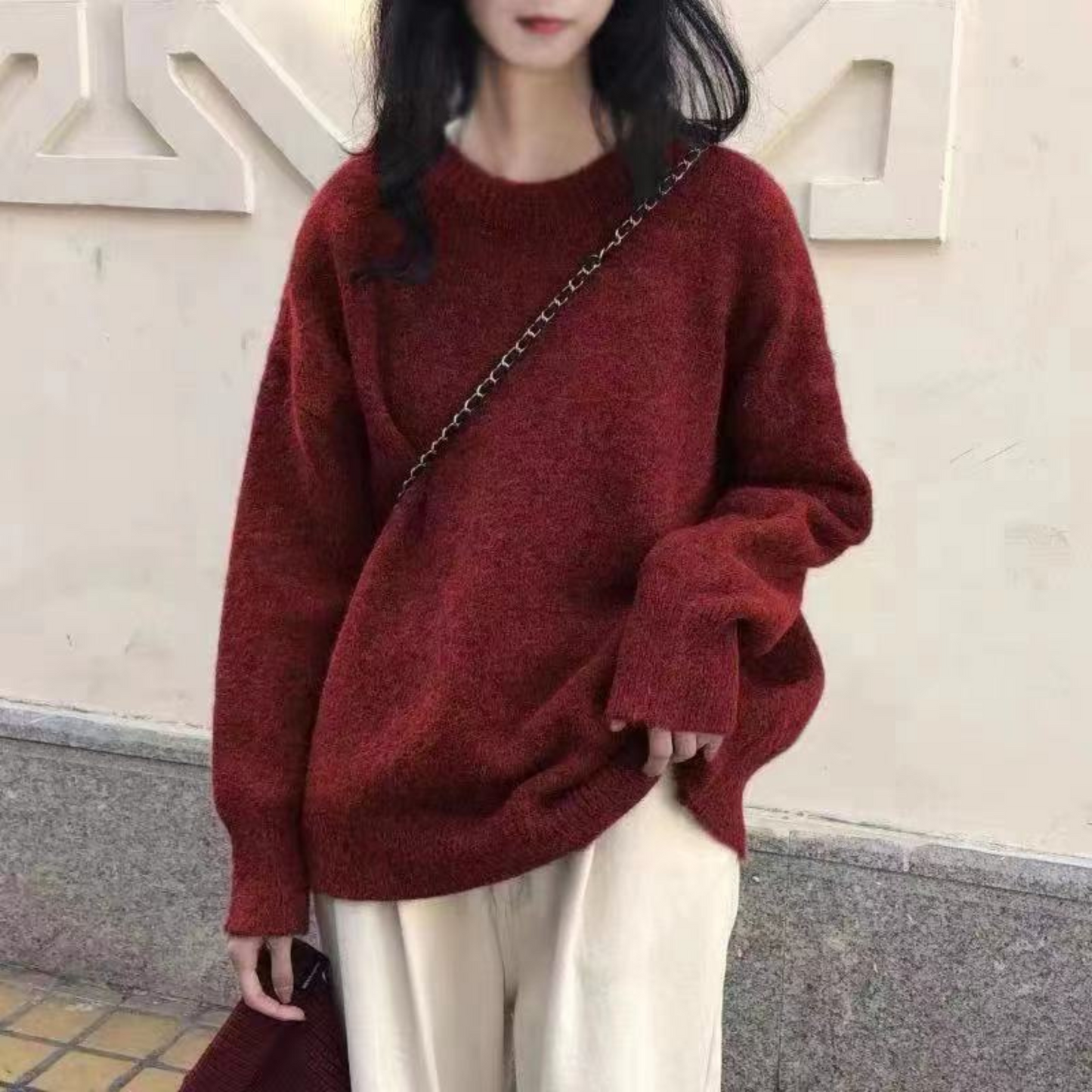 Comfy Crew Neck Long Sleeve Sweater