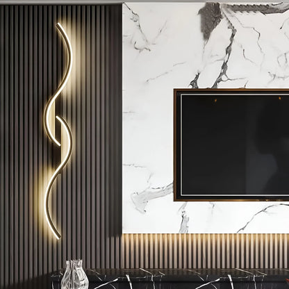 Sleek Contemporary Arc Wall Lamp