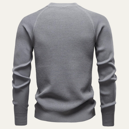 Relaxed Fit Men's Lightweight Crew Neck Sweater