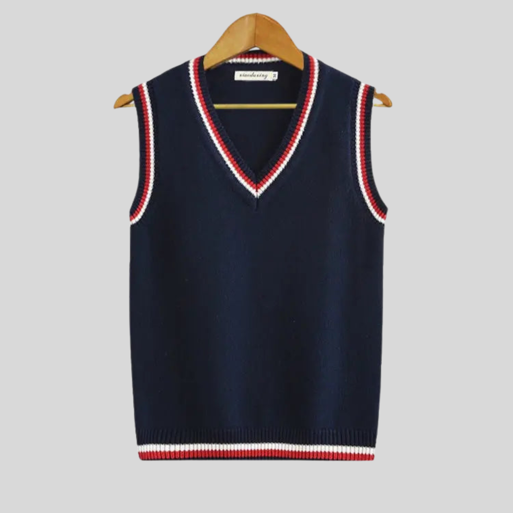 Men's Warm Crew Neck Vest Sweater