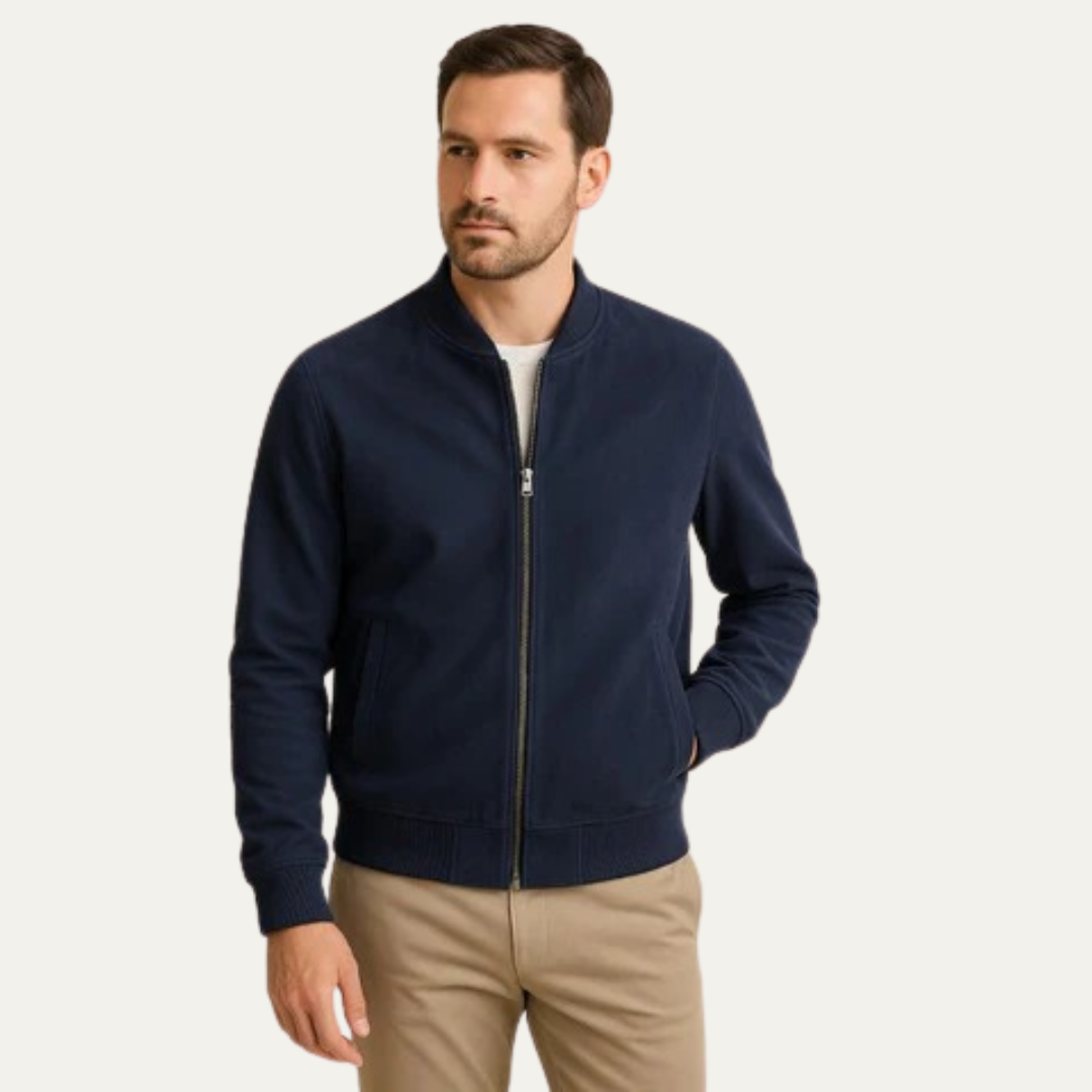 Men's Vintage Bomber Jacket Zip Up