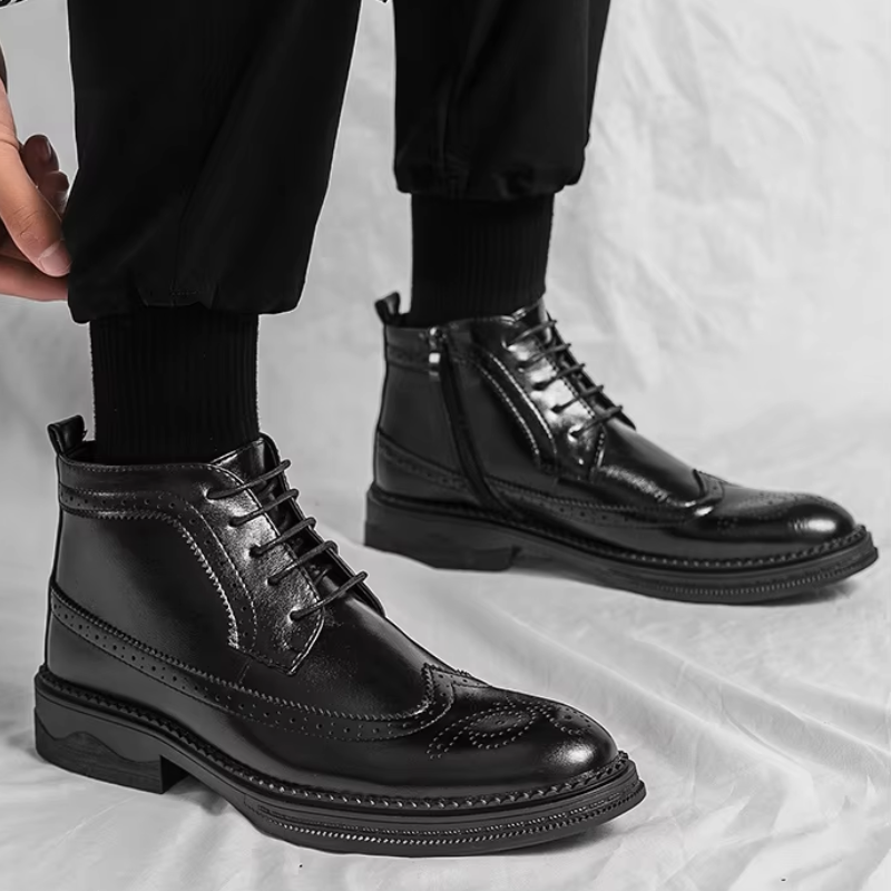 Luxury Vegan High Top Ankle Boots - OutfitLondon