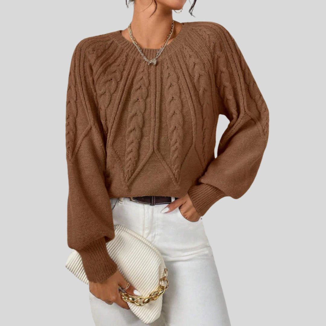 Soft Relaxed Fit Crew Neck Sweater