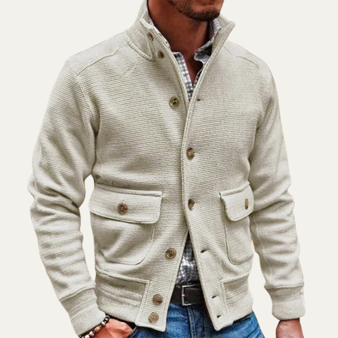 Cozy Crew Neck Sweater Jacket