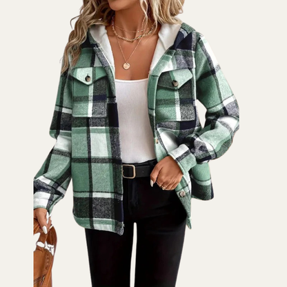 Women's Warm Checked Shirt Jacket