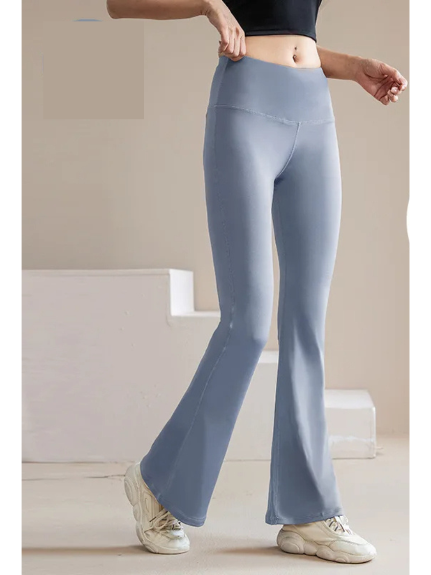 Relaxed Fit High Waisted Loose Leg Women's Pants