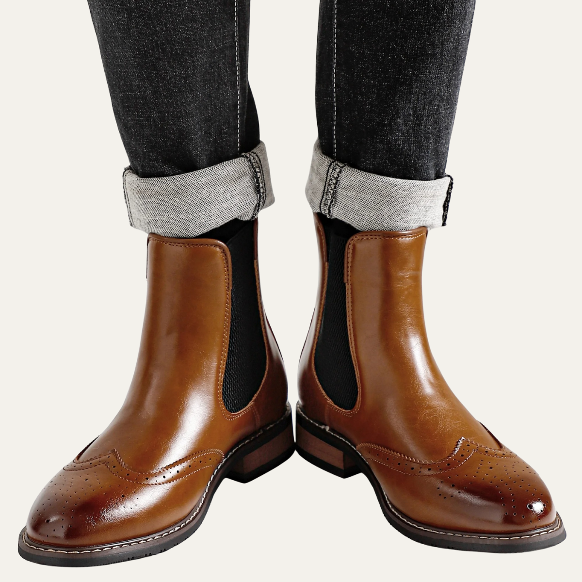 Stylish Men's Leather Ankle Chelsea Boots