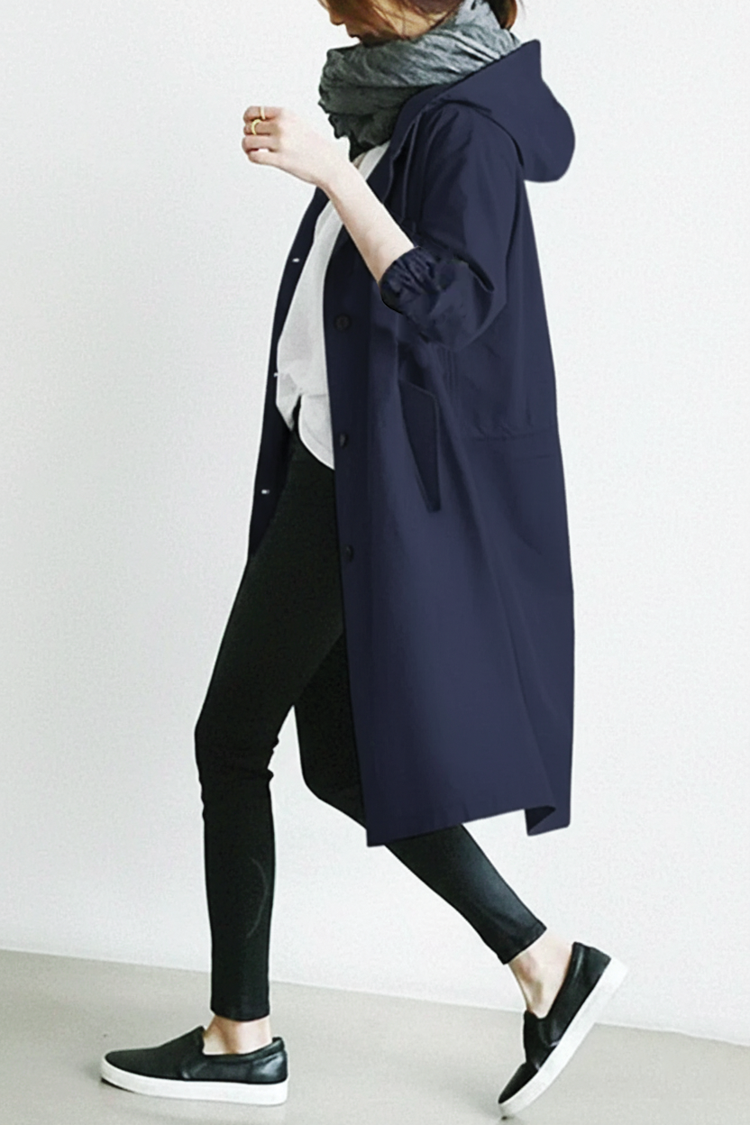 Women's Hooded Trench Coat