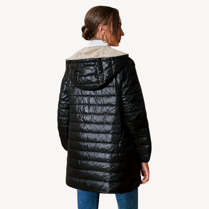 Warm Faux Fur Quilted Parka Jacket