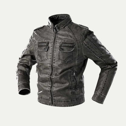 Classic Mens Leather Motorcycle Jacket