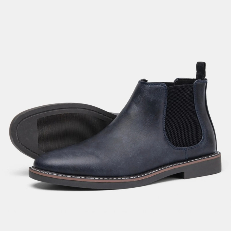 Luxury Synthetic Leather Chelsea Boots for Men