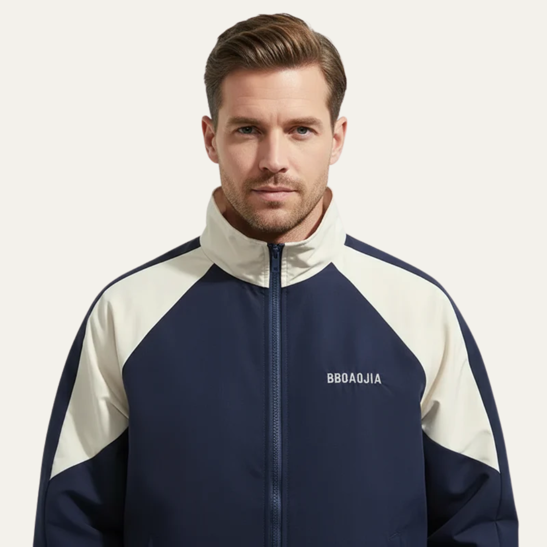 Athletic Contrast Panel Running Jacket