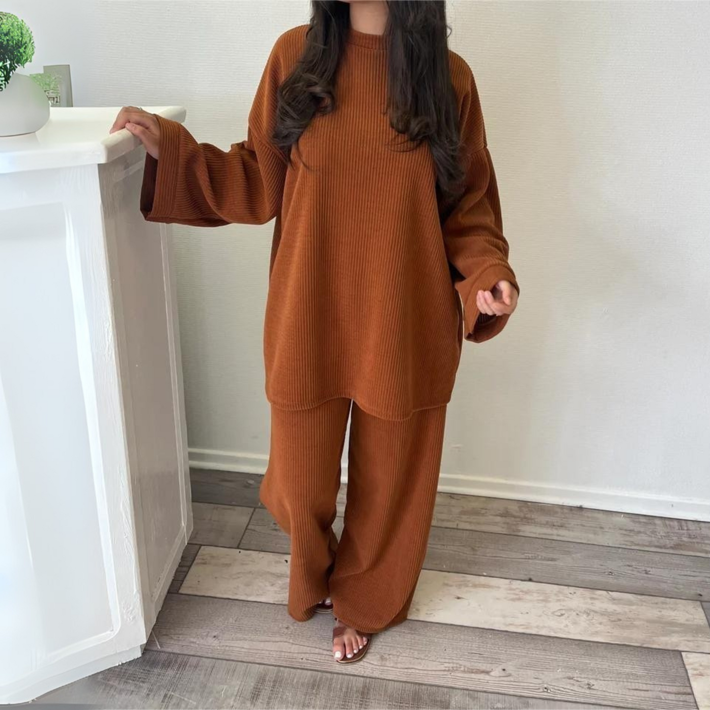 Comfortable Relaxed Fit Pantsuit Set