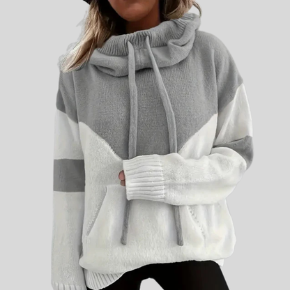 Soft Fleece Dual Color Hooded Sweatshirt