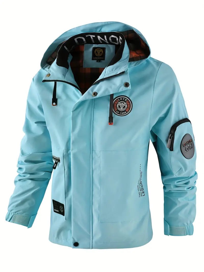 Waterproof Men's Windbreaker Hooded Jacket