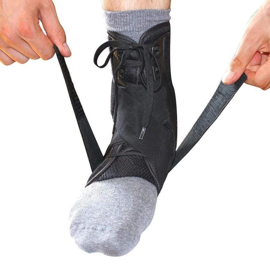Reinforced Ankle Brace - Lace Up With Stabilizer Straps