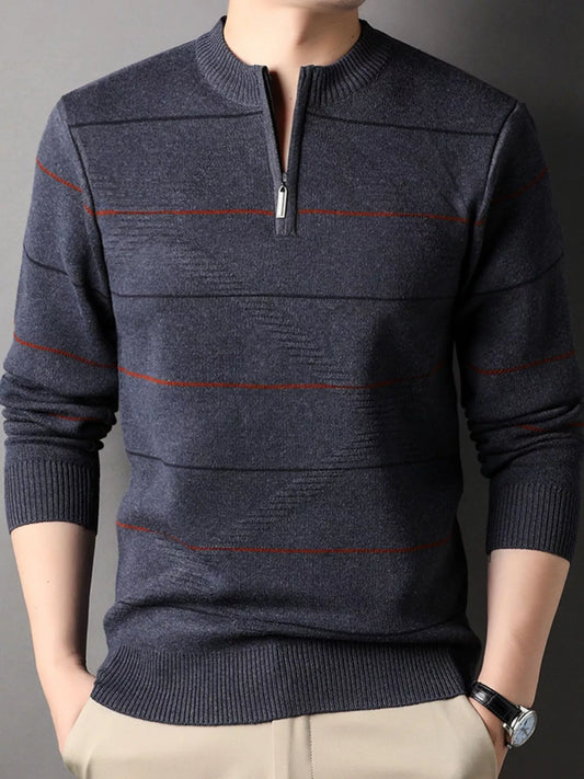 Stylish Mens Knit Crew Neck Sweater - OutfitLondon