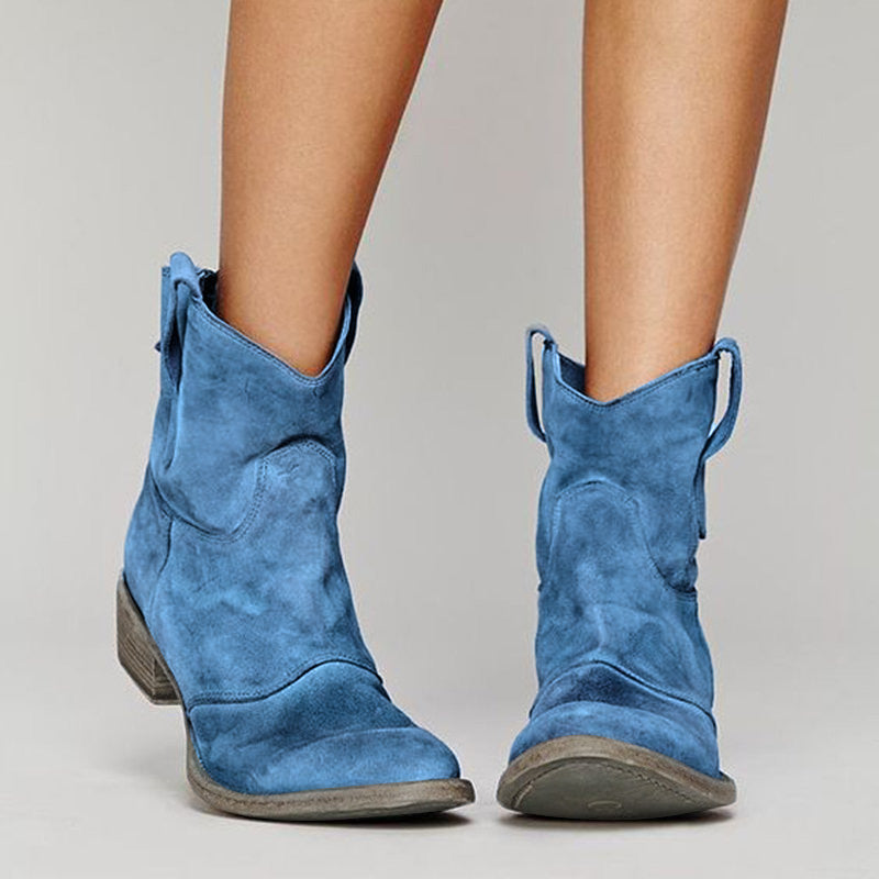 Western Style Cowboy Ankle Boots