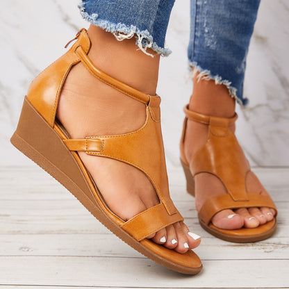 Ladies Wedge Open Toe Comfort Sandals