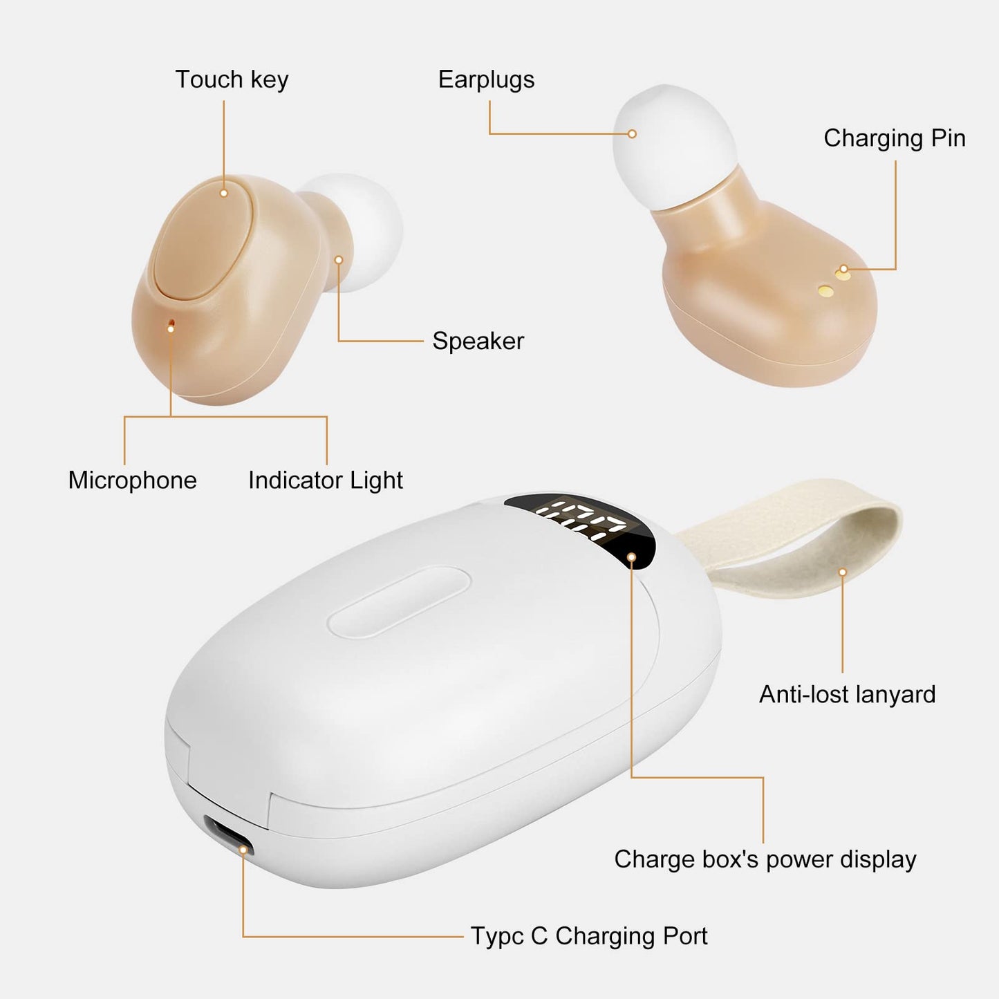 Hearing Aid for Seniors Rechargeable with Noise Cancelling