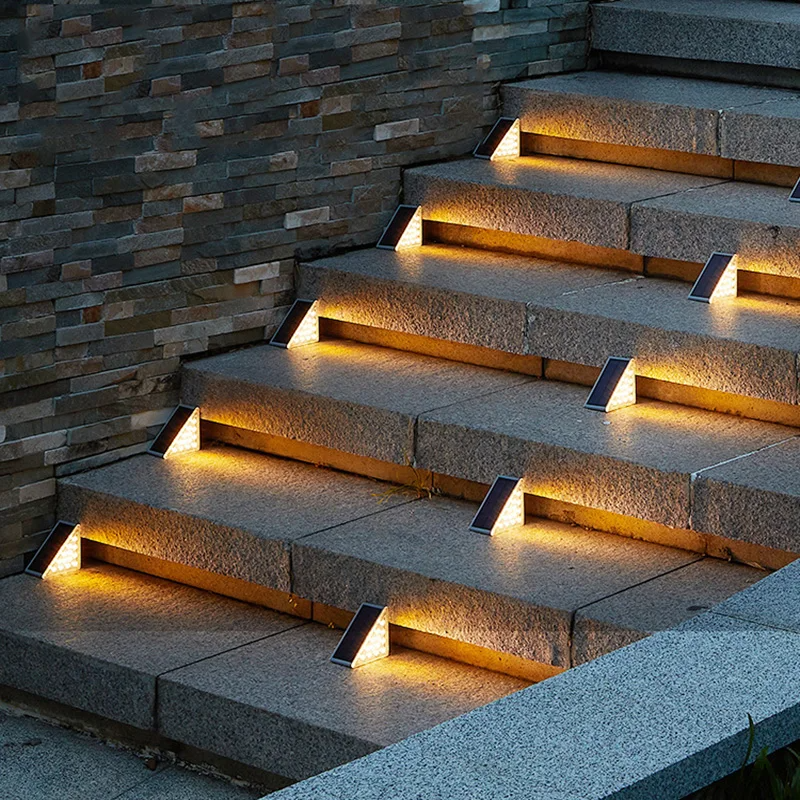 4 Packs Solar-Powered Outdoor Stair Lights