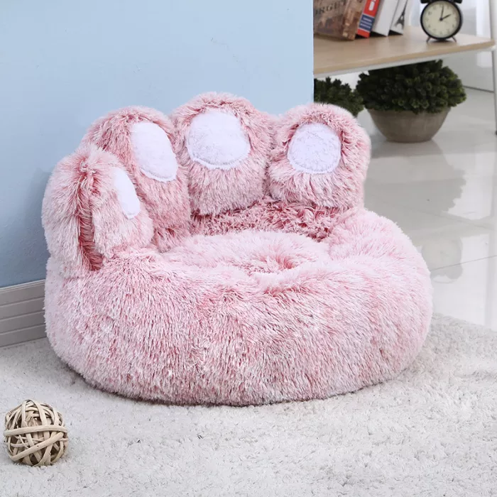 Bear Paw Calming Dog Bed AntiAnxiety Paw Bed