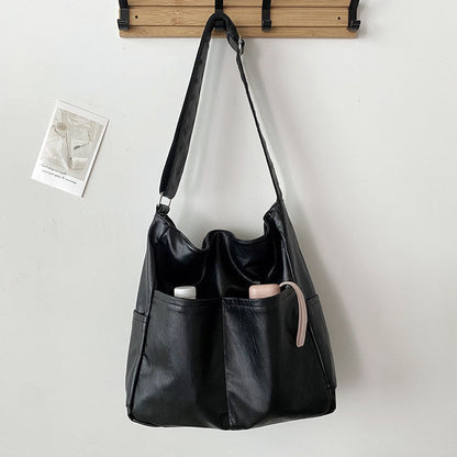 Big Spacious Tote Bag Soft Faux Leather