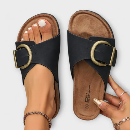 Natural Cork Buckle Women's Summer Sandals